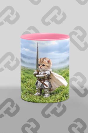 mug_kkitten_pink_02 Чашка з принтом Кошеня лицар (Knight Kitten)
